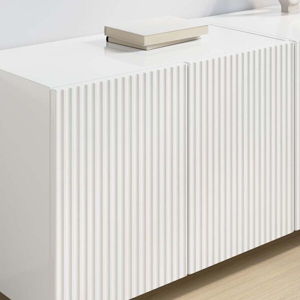 vidaXL TV стенен шкаф Лъскаво бяло 59,5 x 31 x 40 см Инженерно дърво