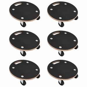 vidaXL Транспортна количка 6 pcs Сив Шперплат