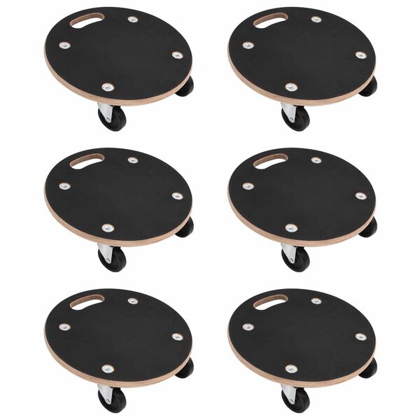 vidaXL Транспортна количка 6 pcs Сив Шперплат