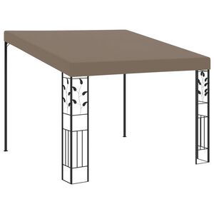 vidaXL Шатра за стенен монтаж, 3x3x2,5 м, таупе