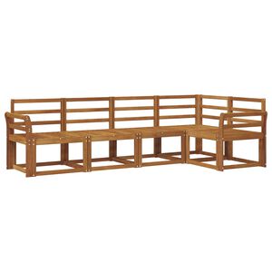 vidaXL Комплект дивани за открито 5 pcs Естествен