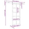 vidaXL Преплъзваща се врата Кафяво 100 x 208 см Солидно борово дърво