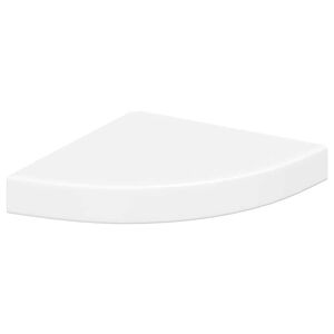 vidaXL Окачен ъглов рафт, бял, 25x25x3,8 см, МДФ