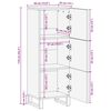 vidaXL Шкафче Кафяво 40 x 33 x 110 см мангово дърво масив