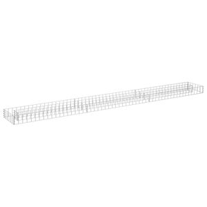 vidaXL Габион повдигната леха, поцинкована стомана, 270x30x10 cм