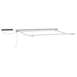 vidaXL Електрическа разтегателна рамка за сенник Бял 2,5 x 2 m Стомана