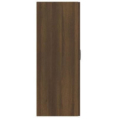 vidaXL Окачен шкаф, Кафяв дъб, 69,5x34x90 см, инженерно дърво