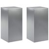 vidaXL Стойка за растения 2 pcs Сребристо 30 x 30 x 60 cm