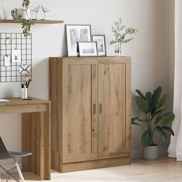 vidaXL Библиотека, дъб артизан, 82,5x30,5x115 см, инженерно дърво