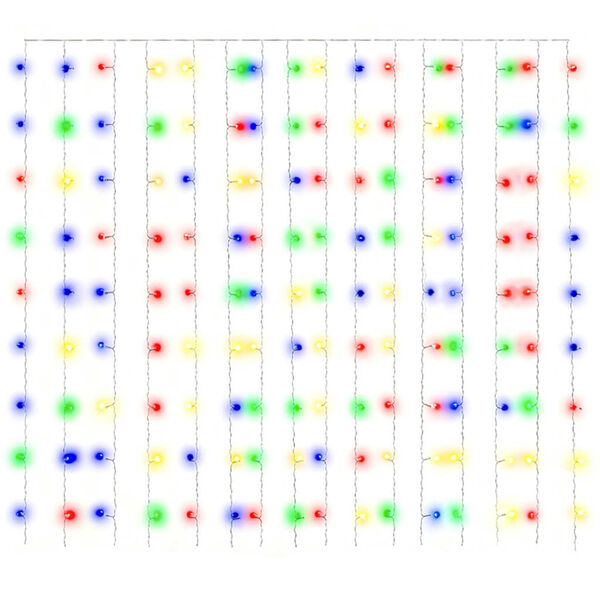 vidaXL LED светеща завеса 3х3 м 300 LED многоцветна 8 режима