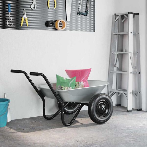 vidaXL Подмяна на чиния за количка Сребрист 90 x 63 x 28 см Стомана