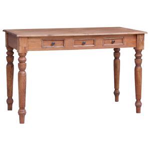 vidaXL Бюро с чекмеджета, 117x57x75 см, махагоново дърво масив