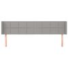 vidaXL Горна табла за легло с уши, светлосива, 183x16x78/88 см, плат