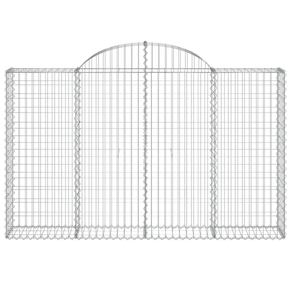 vidaXL Габионни кошници арка 30 бр 200x30x120/140см поцинковано желязо