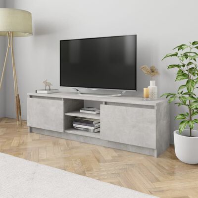 vidaXL ТВ шкаф, бетонно сиво, 120x30x35,5 см, ПДЧ