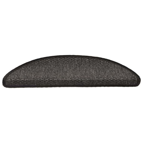 vidaXL Самозалепващи стелки за стълби сизал 30 бр 56x17x3 см антрацит