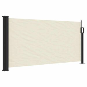 vidaXL Прибираща се странична тента, кремава, 100x300 см