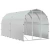 vidaXL Кокошарник Сребристо 400 x 200 x 200 см Поцинкована стомана