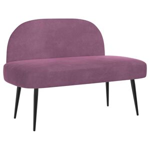 vidaXL Мек бенч с облегалка Лилаво 110 x 60 x 76 cm Кадифе