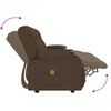 vidaXL 4-местен масажен реклайнер с държачи за чаши, кафяв, текстил