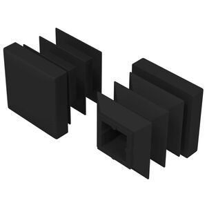 vidaXL Крайни капачки 2 бр. Черно 15 x 15 x 15 мм ПП