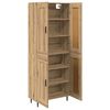 vidaXL Висок шкаф 2 pcs Дъб 69,5 x 34 x 180 см Инженерно дърво