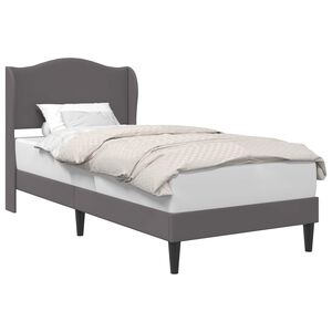 vidaXL Рамка за легло с таблото Сиво 90 x 200 cm Изкуствена
