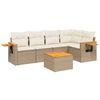 vidaXL Patio Sofa Set 6-местни Beige and Cream