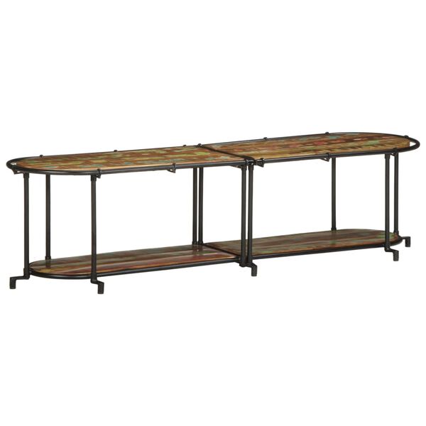 vidaXL ТВ шкаф 160x42x40 cm Масивна дървесина Възстановена