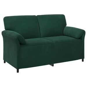 vidaXL Двуместна софа Тъмнозелено 158 x 83 x 95 см Кадифе