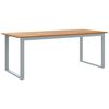 vidaXL Градинска маса Сив 200 x 90 x 75 cm Солидно акациево дърво