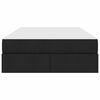 vidaXL Легло с място за съхранение и матрак Черно 120 x 190 cm