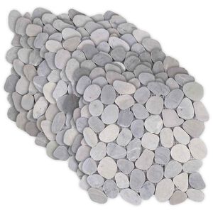 vidaXL Плочки от камъчета Сиво 30 x 30 cm Речни камъчета