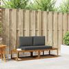 vidaXL Комплект дивани за открито с възглавница 2 pcs Естествен