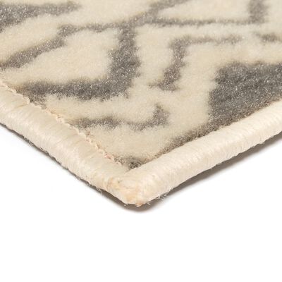 vidaXL Модерен килим, традиционен дизайн, 80x150 см, бежово/сиво