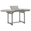 vidaXL Градинска трапезна маса (120-170)x80x75 cм акациево дърво масив