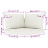 vidaXL Градински лаундж комплект от 8 части с кремави възглавници
