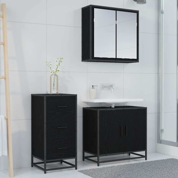 vidaXL Служебен шкаф Черния дъб 35.5 x 35 x 76 см