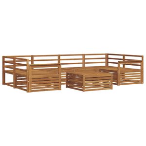 vidaXL Комплект дивани за открито 7 pcs Естествен