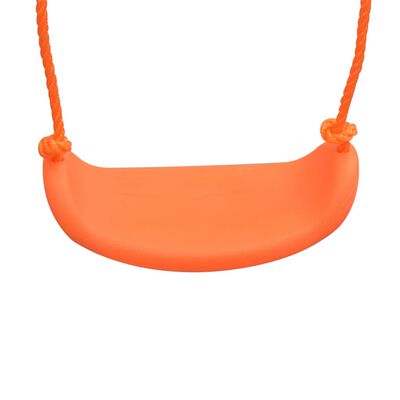 vidaXL Комплект люлка и пързалка с 3 оранжеви седалки
