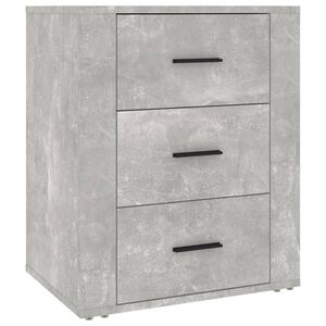 vidaXL Нощно шкафче, сиво, 50x36x60 см, инженерно дърво