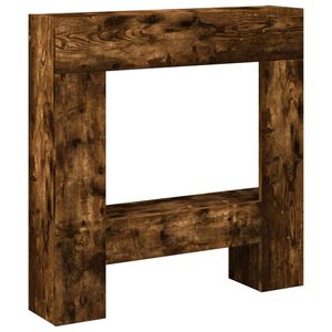 vidaXL Облицовка за камина, опушен дъб, 81x18x82 см, инженерно дърво
