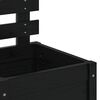vidaXL Градинска кашпа със стойка черна 39x39,5x114 см дърво бор масив