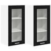vidaXL Висящ шкаф 2 pcs Черния дъб 40 x 31 x 80 см Инженерно дърво