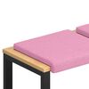 vidaXL Възглавница за пейка 2 pcs Текстил Розово Дълбочина 35 см