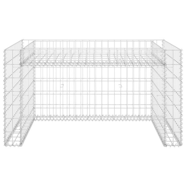 vidaXL Гараж за косачка с повдигнато легло 110x80x60 см стоманена тел