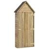 vidaXL Барака за инструменти с врата, 69,5x32x178 см, импрегниран бор