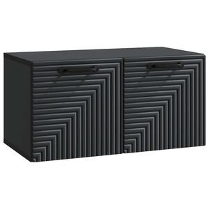 vidaXL Стенно монтиран ТВ шкаф Черно 59,5 x 31 x 30 см