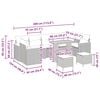 vidaXL Градински Софа Комплект с възглавница 10 pcs Бежово Полиратан