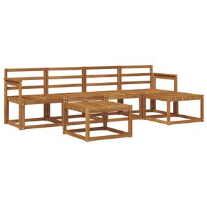 vidaXL Комплект дивани за открито 6 pcs Естествен